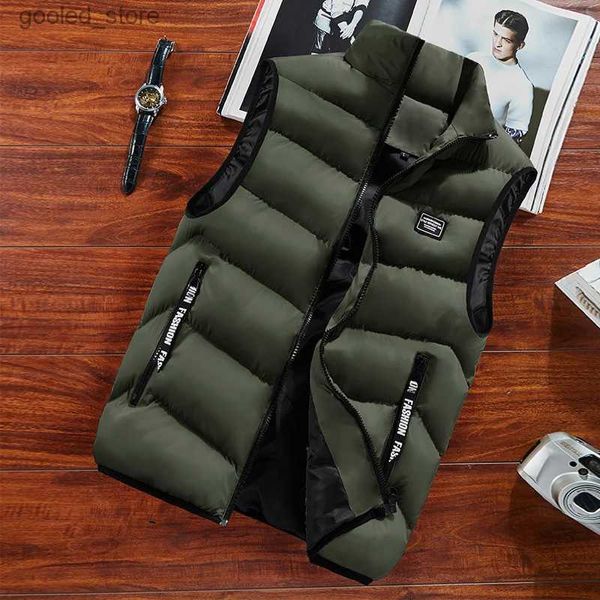 Gilet da uomo 8XL 7XL Moda Uomo Giacca senza maniche Gilet Primavera Termico Morbido s Cappotti casual Uomo in cotone da uomo Gilet addensato Q231129