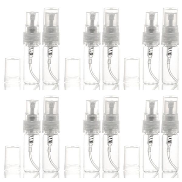 3ML 3CC nachfüllbarer Zerstäuber, Mini-Parfümprobe für ätherische Öle, leere Pumpspray-Glasflasche Bvnxs