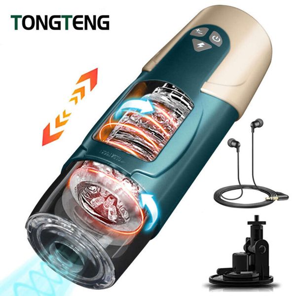 Brinquedo sexual massageador automático masculino rotação telescópica vagina adultos brinquedos para homens pistão mastubadores copo