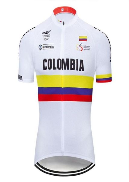 2020 Pro Takım Kolombiya Klasik Kısa Kollu Ropa Ciclismo Gömlek Bisiklet Jersey Bisiklet Giyim Eşyası Soyutxs4xl2422850