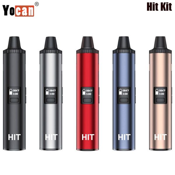 Yocan Hit Vaporizador Kit 1400mAh Bateria Câmara de aquecimento de cerâmica para um sabor mais suave com bocal magnético 100% original