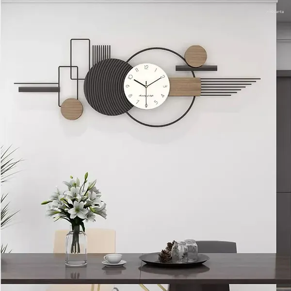 Relógios de parede Luxo Estética Grande Tamanho Design Criativo Moda Relógio Restaurante Simples Reloj Pared Sala de estar Decoração