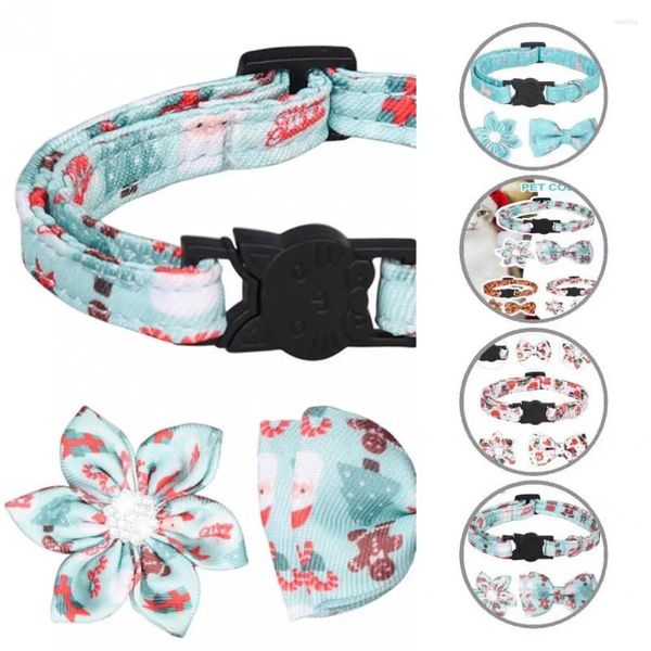 Collari per gatti Tessuto 3 Pz/set Pretty Kitten Festival Collare Decorativo Tessuto Morbido Pet Cravatta Girasole Bowknot Decor Per Le Vacanze