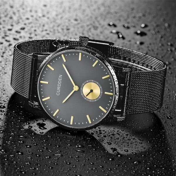 Orologi da polso 2022 Mens acciaio inossidabile Mesh Band minimalista ultra-sottile orologio da polso analogico al quarzo impermeabile Relogio Masculino Watc232A