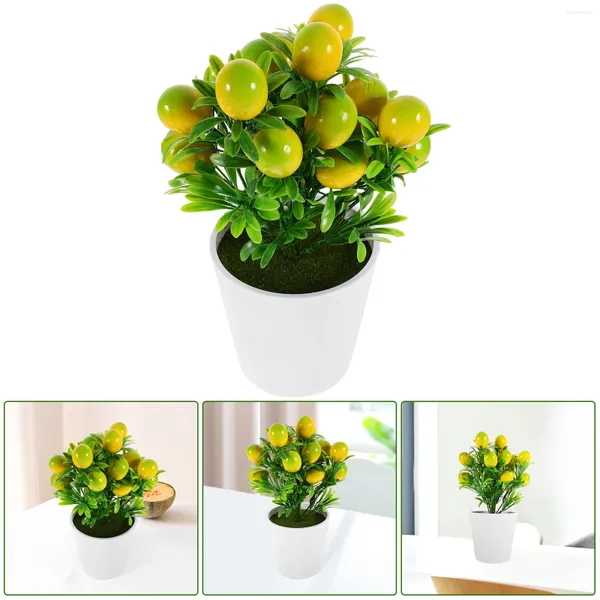 Fiori decorativi Imitazione Simulazione Bonsai Rami finti Pianta artificiale in vaso Decorazioni da tavola Ufficio in plastica finta per la casa