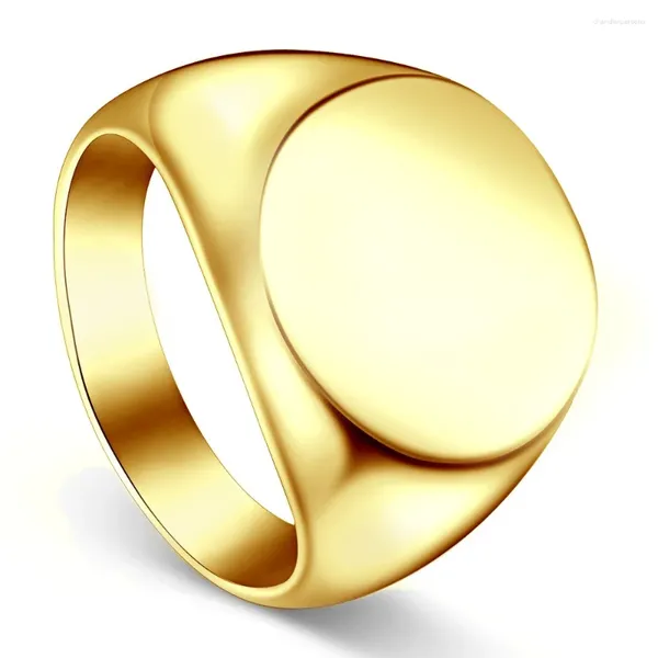 Кольца кластера женские мужские кольца гладкая печатка обручальное кольцо серебряного цвета из нержавеющей стали 316L оптовая продажа ювелирных изделий