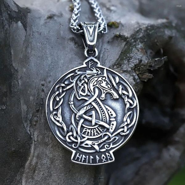 Anhänger Halsketten Herren 316L Edelstahl Nordischer Wikinger Drache Odin Halskette für Teenager Tierschmuck Geschenk