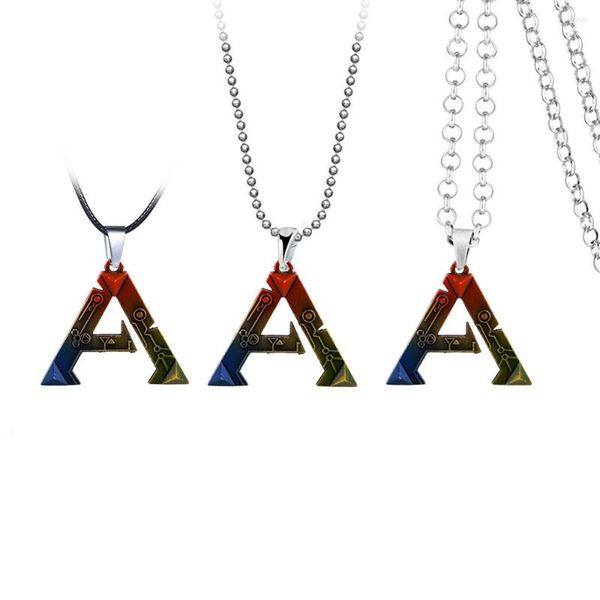 Подвесные ожерелья аниме выживание Ark Evolved Ожерелье для женщин из сплава веревочная цепь многоцветная буква