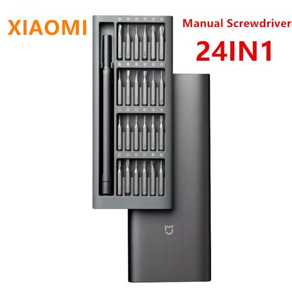 Schroevndraaier xiaomi Kit di cacciavite per uso giornaliero originale 24 Precision Bits magnetico BASSO ALLUMINUM ALLUMINUM CROVE DRIVE DIY PER SMART Home 2022