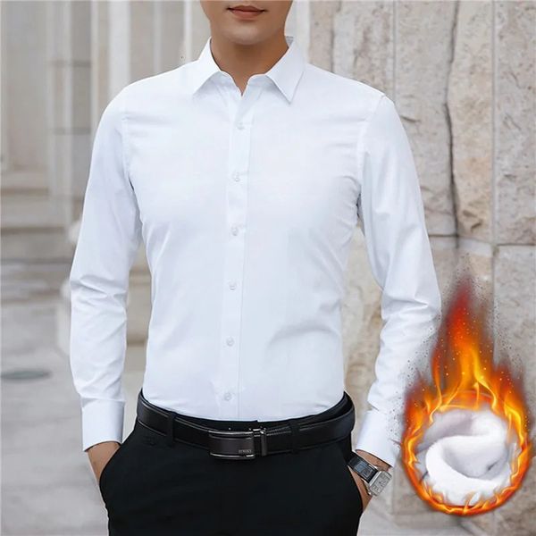 Camisas De Vestido Masculinas Camisa De Negócios De Cor Sólida