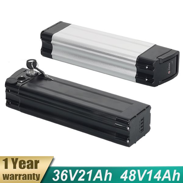 48 V Silverfish Lithiumbatterie 10,4 Ah 14 Ah E-Bike-Batterien 36 V 13 Ah 18 Ah 21 Ah Batterie Pacfor 250 W 350 W 500 W 750 W 1000 W Motor