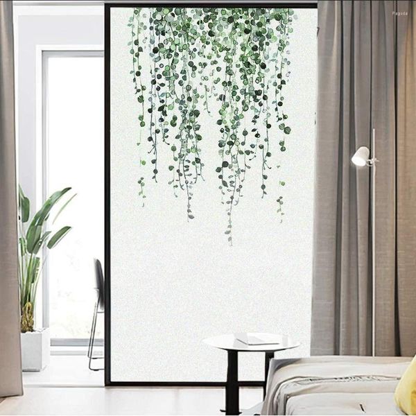 Adesivi per finestre Privacy Finestre Pellicola Decorativa Fiore di orchidea Vetrate Senza colla Statica Cling glassata