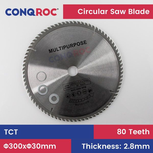 Birleştiriciler 300x30mm TCT Tavan Testere Bıçağı 80TETH TUNGSTEN KARBID TIPPIP AHAÇ KESME DİSK