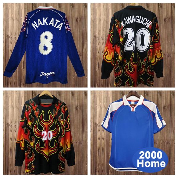 1998 Japão National Team NAKATA Mens Soccer Jerseys SOMA AKITA OKANO KAWAGUCHI Retroome Camisa de Futebol KAZU HATTORI Goleiro Mangas Compridas Uniformes