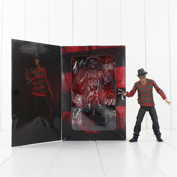 19cm Neca Horror Film A Nightmare On Elm Street Freddy Krueger 30th Pvc Action Figure Modelo Brinquedos Boneca C190415012081