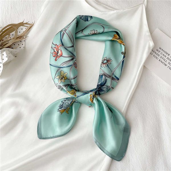 Eşarp Kırmızı Katı İpek Saten Saç Eşarp Kadınlar Baskı Neckerchief Ofis Lady Hand Wirst Head Band Kerchief Şal Sarma Bandana J230502