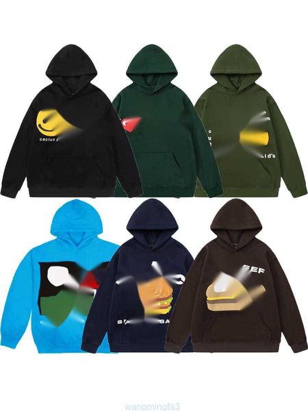 7de6 erkek ve kadın sweatshirts tasarımcı m co markalı Hamburg patates kızartması köpük baskılı peluş gevşek kapşonlu yüksek kaliteli kazak trend kadın eşofman