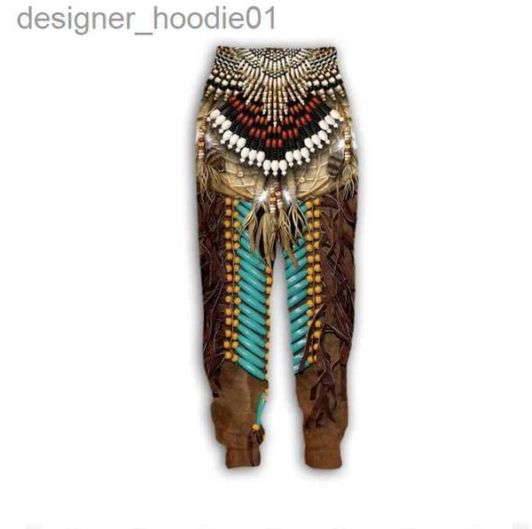 Herrenhosen Native Indian Wolf 3D-Druck Kausalkleidung Mode Männer Frauen Trainingsanzüge Hip Hop Hosen Plus Größe S-7XL Jahreszeiten Freizeithosen L231129