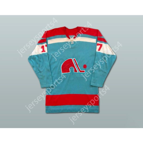 Benutzerdefiniertes BLAUES 17 YVES BERGERON WHA QUEBEC NORDIQUES Eishockeytrikot, NEU, Top Ed S-M-L-XL-XXL-3XL-4XL-5XL-6XL