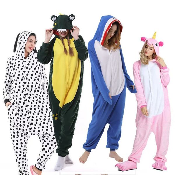 Pigiama sexy Autunno Inverno Dinosauro Animale del fumetto Tutina Pigiama pezzo da donna Verde carino Vestiti per dormire Cosplay adulti 231129