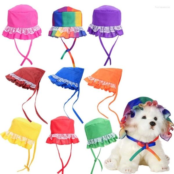 Abbigliamento per cani Cappello per cani Sport all'aria aperta con sottogola regolabile in pizzo M76D