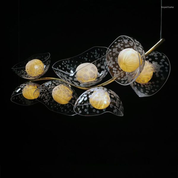 Lâmpadas pendentes Ye Si Hua Bao Restaurante Candelador Nórdico Francês BB El Cerâmica de Arte Arte Mada
