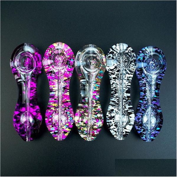 Pfeifen 5 Glyzerin Glas Hand 140G Beautif Wasser Bong Tabak Zubehör Dab Rig Art Ölbrenner Löffel Geschenk Drop Lieferung nach Hause Dh2Ff