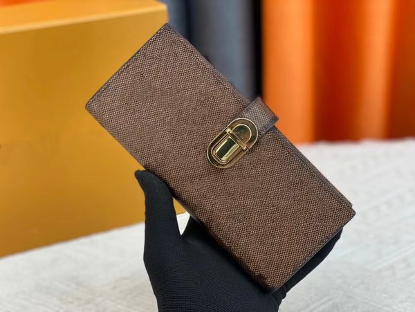 Borsa da donna di alta qualità di design di lusso Portafoglio a mano lunga di grande capacità di alta qualità e moda squisita