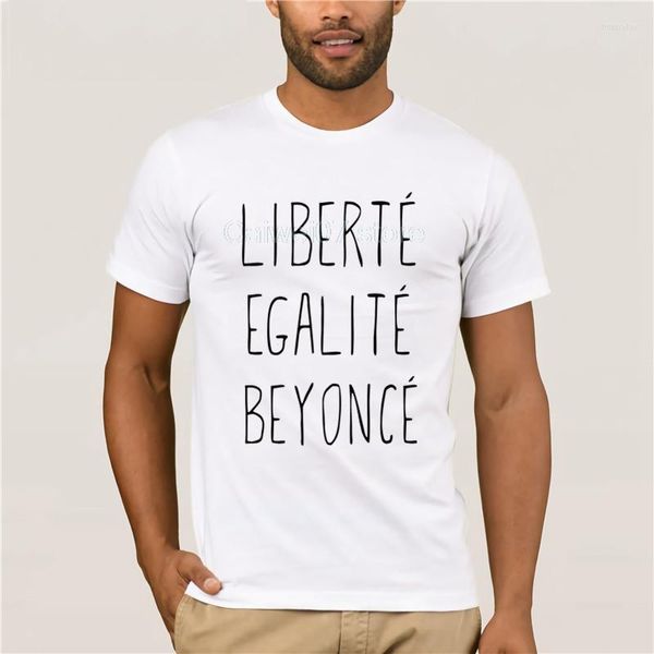 Erkek Tişörtleri Yaz Fit İnce Erkekler T-Shirts Pamuk Spor Giyim Liberte Egalite Beyonce T-Shirt Yuvarlak Boyun Serin Adam