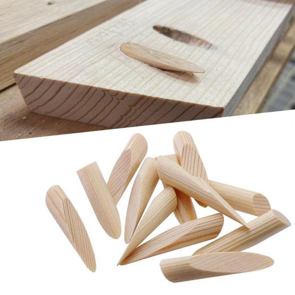 Ginocchiere 50Pcs 9.5mm Tappi per fori tascabili in legno massello Spina di pino per trapano Jig Accessori per giunti di mobili per la lavorazione del legno