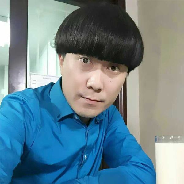 Perucas sintéticas perucas de cabelo curto masculino melancia cabeça versão coreana legal pote capa tiktok peruca moda peruca capa