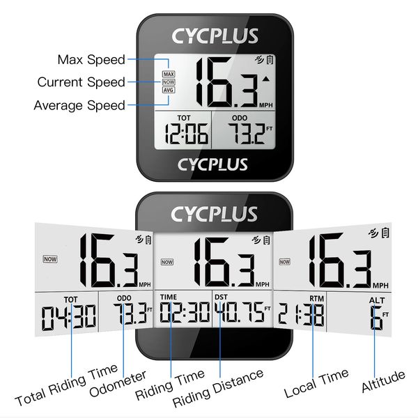 Computadores de bicicleta CYCPLUS G1 GPS Bicicleta Computador À Prova D 'Água Velocímetro Sem Fio Odômetro Ciclismo Acessórios de Bicicleta com Suporte de Montagem 231129