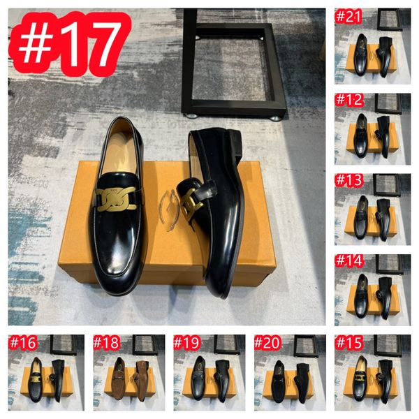 21 Modell Herren Designer Loafer 2024 Neue Lederschuhe Herren Freizeitschuhe Mokassins Atmungsaktive Turnschuhe Herren Fahrschuhe Komfort Wohnungen Plus Größe 38-45