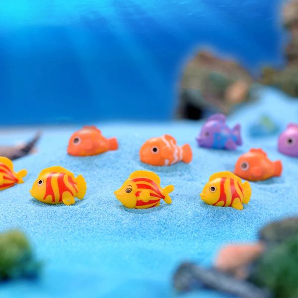 Dekorative Objekte Figuren 10 Stück Mini Fisch Meer Dekor PVC Handwerk Dekoration Zuhause Miniatur Garten Fee Glas Ornament DIY Zubehör 231128