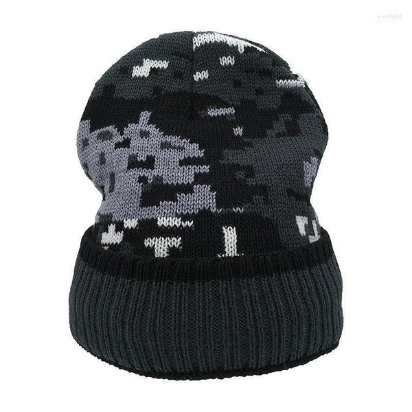 Шапочки шапочки/кепки черепа сгущайте флисовую подкладку армии для камуфляжных шляпу для мужчин, охотящихся на зимнюю теплое скалола