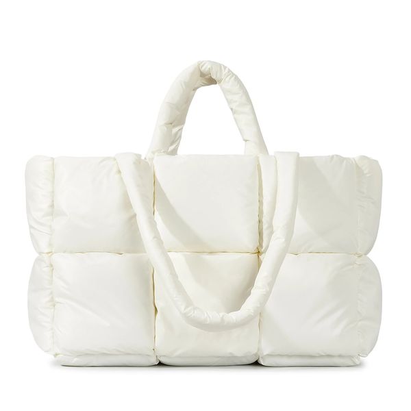 Sacos de noite Herald Puffer Tote Bag para Mulheres Grande Acolchoado Puffy Bolsa Leve Inverno Down Algodão Acolchoado Bolsa de Ombro Trendy 231128