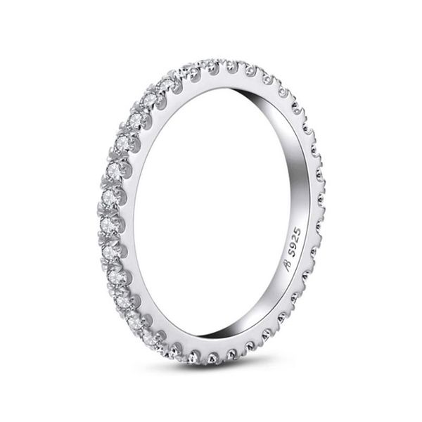 AEW Sólido 14K 585 Ouro Branco 1 2ctw 2mm DF Cor Anel de Casamento para Mulheres Senhoras Anel 210310342v