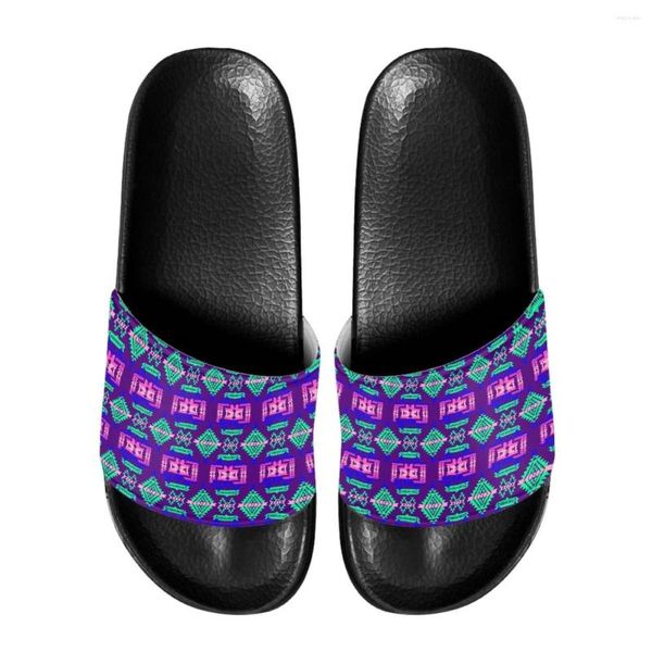 Slippers Nopersonality Padrões tribais astecas deslizam Sandálias de adultos caseiros