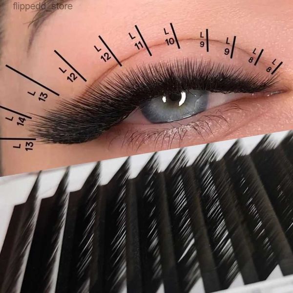 Falsche Wimpern L Curl Easy Fanning Wimpernverlängerungen Neue Mode Professionelle Wimpern Großhandel L-förmige Einzelwimpern für Make-up Q231129