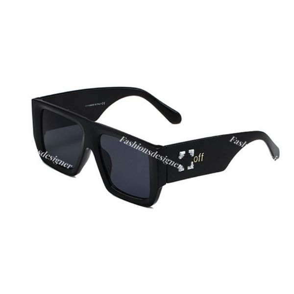 Occhiali da sole firmati da uomo occhiali da sole bianchi lunette occhiali da sole firmati di lusso Occhiali da sole con montatura quadrata alla moda Occhiali da sole da uomo stile Arrow Totem con custodia Occhiali da sole