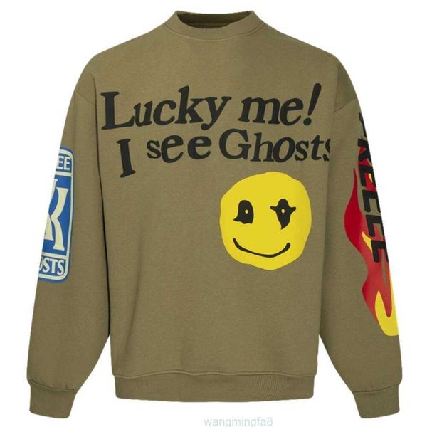 Männer Frauen Sweatshirts Cpfm Kids Encounter Ghost Smiling Face Graffiti Foam Print Ins Modemarke Lose American High Street Rundhalspullover 5D8R