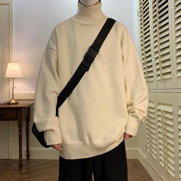 Maglioni da uomo Dolcevita invernale Pullover in maglia da uomo Tinta unita Harajuku Maglieria maschile Maglioni moda Baisc vintage