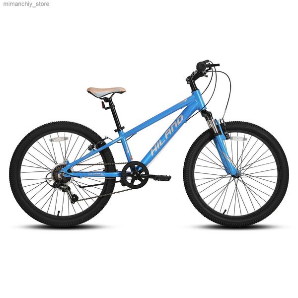 Bicicletas US Warehouse 4 cores 7 velocidades V freio Shiamno quadro de alumínio 20/24 polegadas Mountain Bike Bicyc Q231129