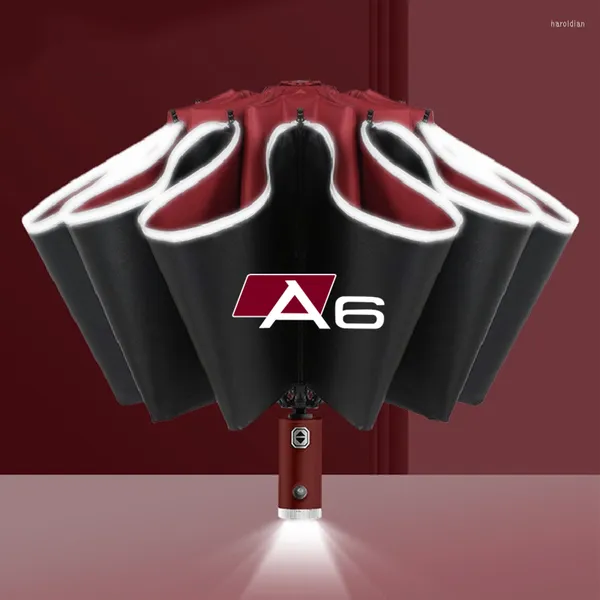 Внутренние аксессуары Полностью автоматический ультрафиолетовый зонтик со светодиодной отражающей полосой реверсийными зонтиками для ADI A3 A4 A5 A6 A7 A8