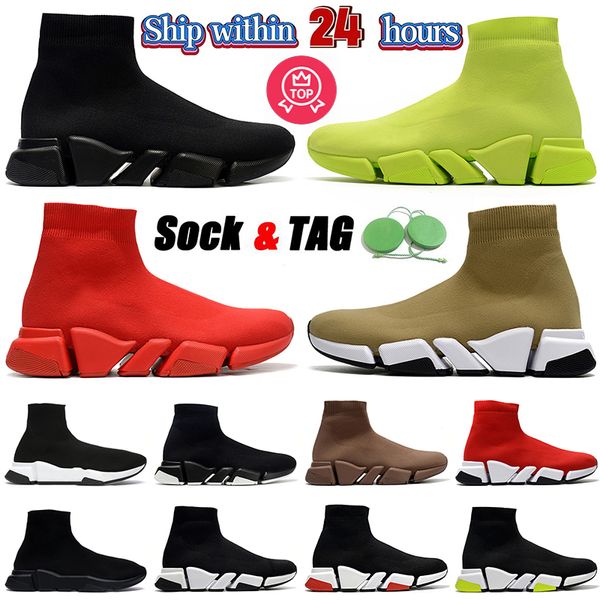 balenciaga speed trainer balencigas 2024 OG Original Sock Shoes 2.0 Runners Sport Speed Nero Bianco Graffiti Knit Training Tennis Sip-On calzini Sneake 【code ：L】