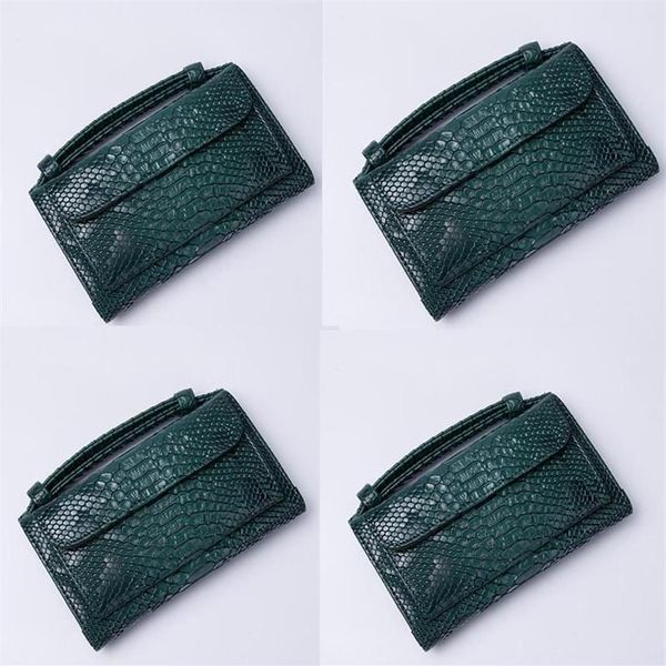Portafogli Portafoglio da donna di lusso stile Arabia Saudita modello coccodrillo portamonete multifunzionale porta carte con pochette lunga borsa verde179t
