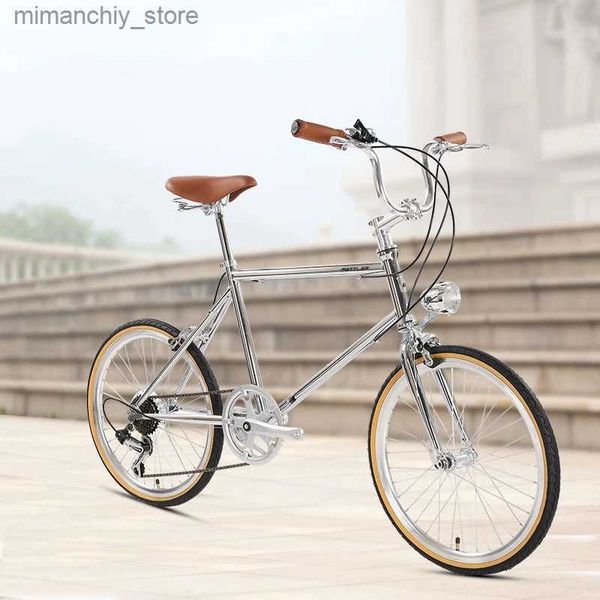 Fahrräder 20 Zoll METTR Vintage Rennrad 7-Gang-Rahmen aus Kohlenstoffstahl, kleines Rad, Mountainbike für Erwachsene mit kostenlosem Versand Q231129