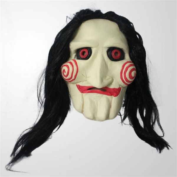 Kostümzubehör Halloween-Kostüme Herren Damen Kindermasken Cosplay Party Saw Scary mit Haar Wig210J