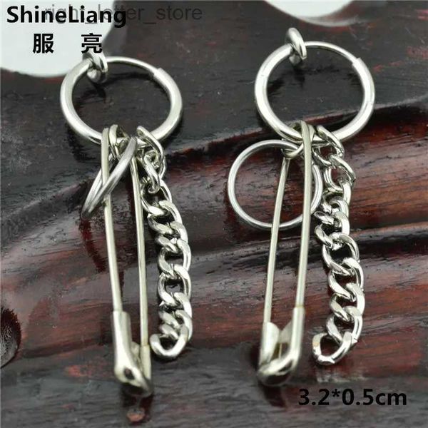 Ohrstecker für Frauen, Clip am Ohr, ohne Piercing, Pin-Kette, Kreis, Modeschmuck, Accessoires, Großhandel, Damenohrringe YQ231128