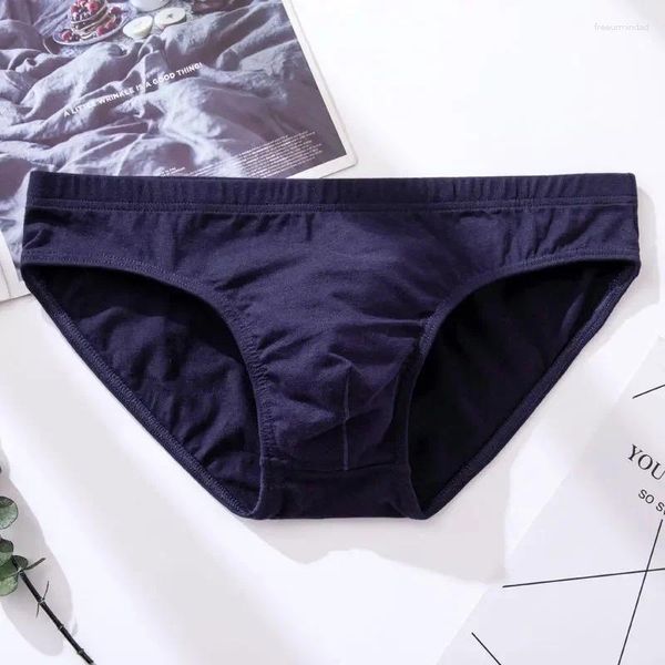 Cuecas homem algodão respirável calcinha plus size bikini deslizamento homme u convexo bolsa lingerie clássico briefs calzoncillos hombre